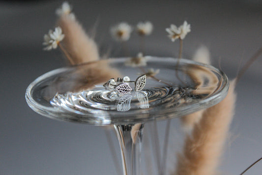 Cercei din argint cu frunzulițe